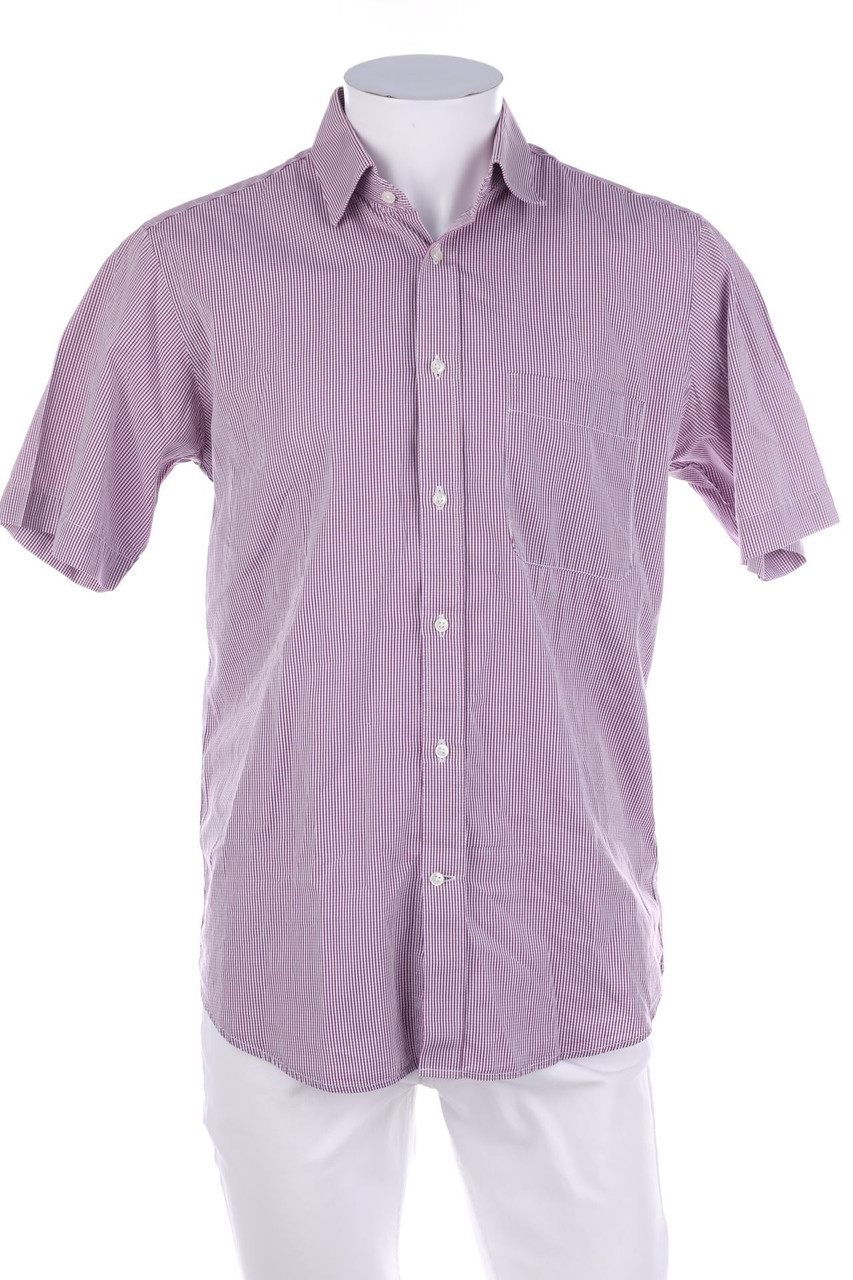 SECONDHAND - Kurzarm-Hemd mit Karo-Muster - 52