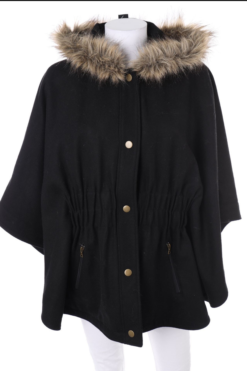 MODA INTERNATIONAL - Cape mit Wolle - S