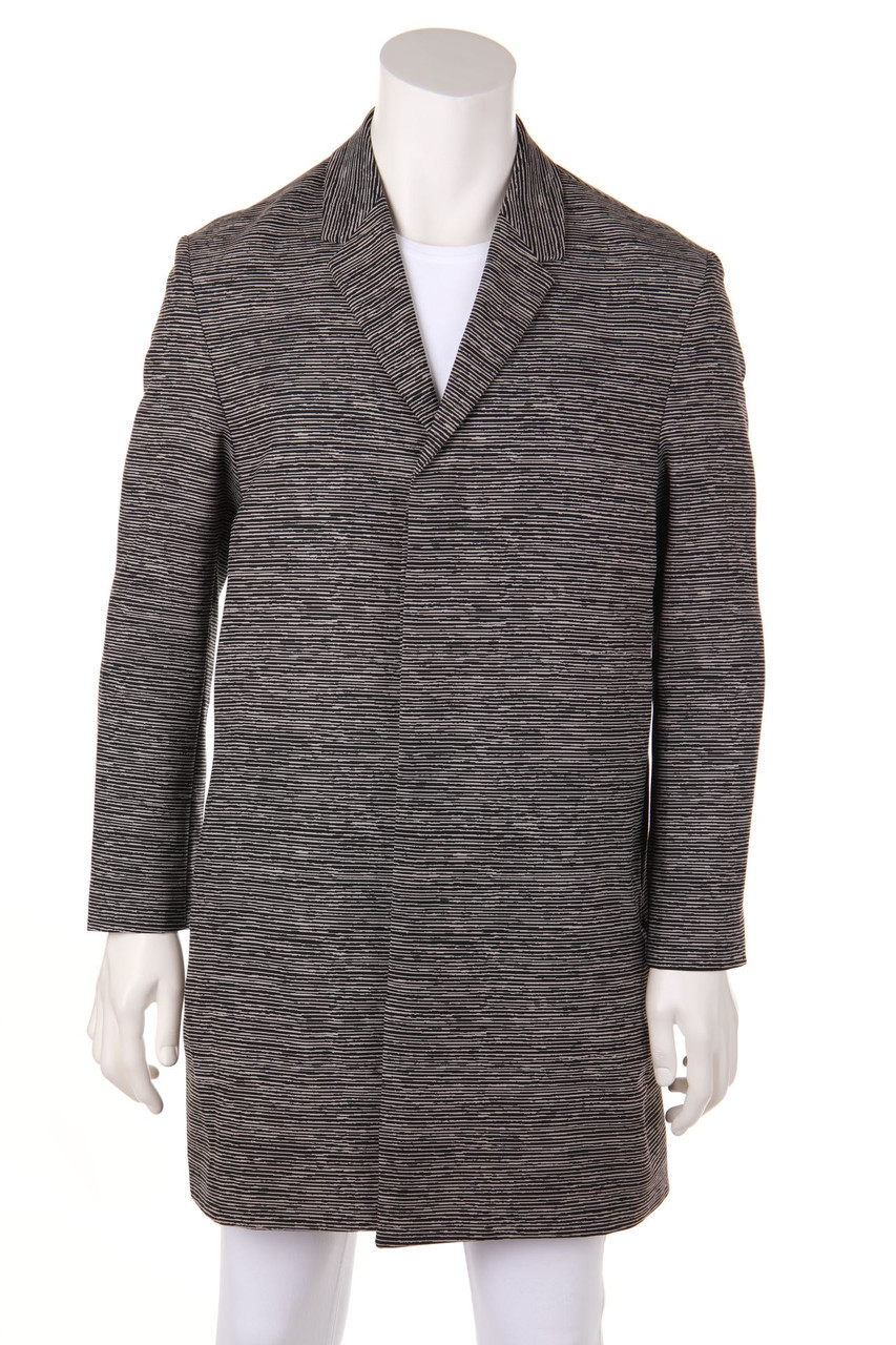 COS - Mantel aus Woll-Mix mit Streifen - 48