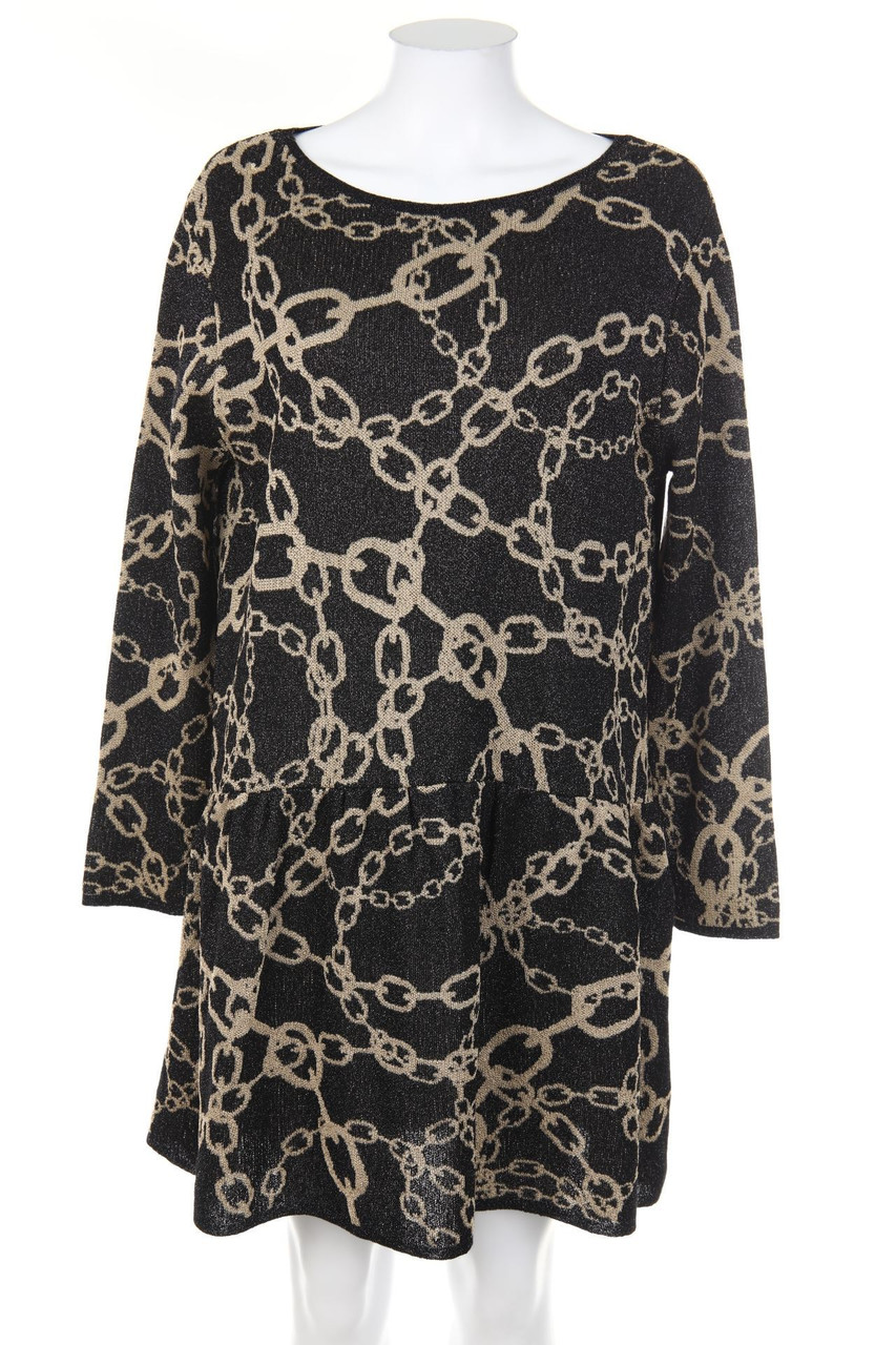 Zara Knit - Oversize-Strickkleid mit Metallic-Effekt - M