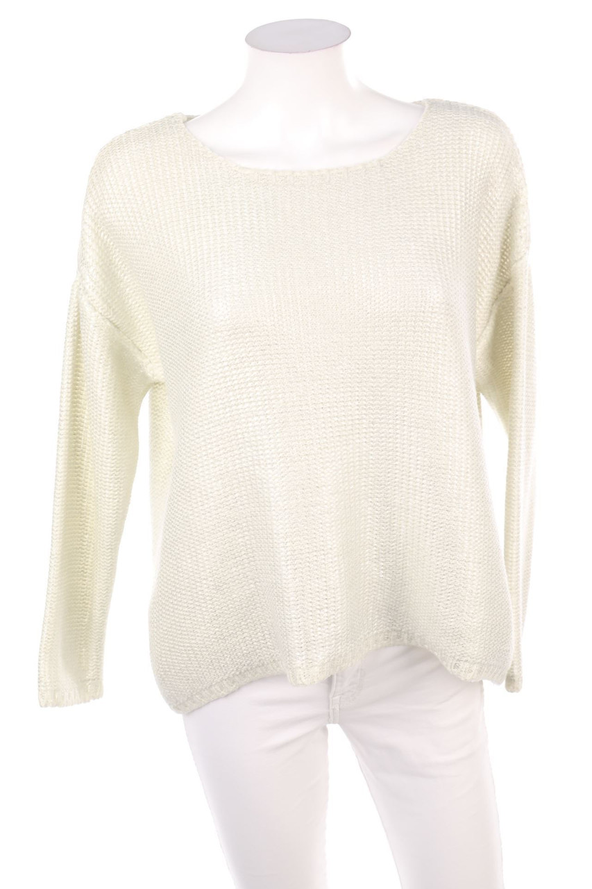 MANGO SUIT - Coated-Oversize-Strick-Pullover mit überschnittener Schulter - S