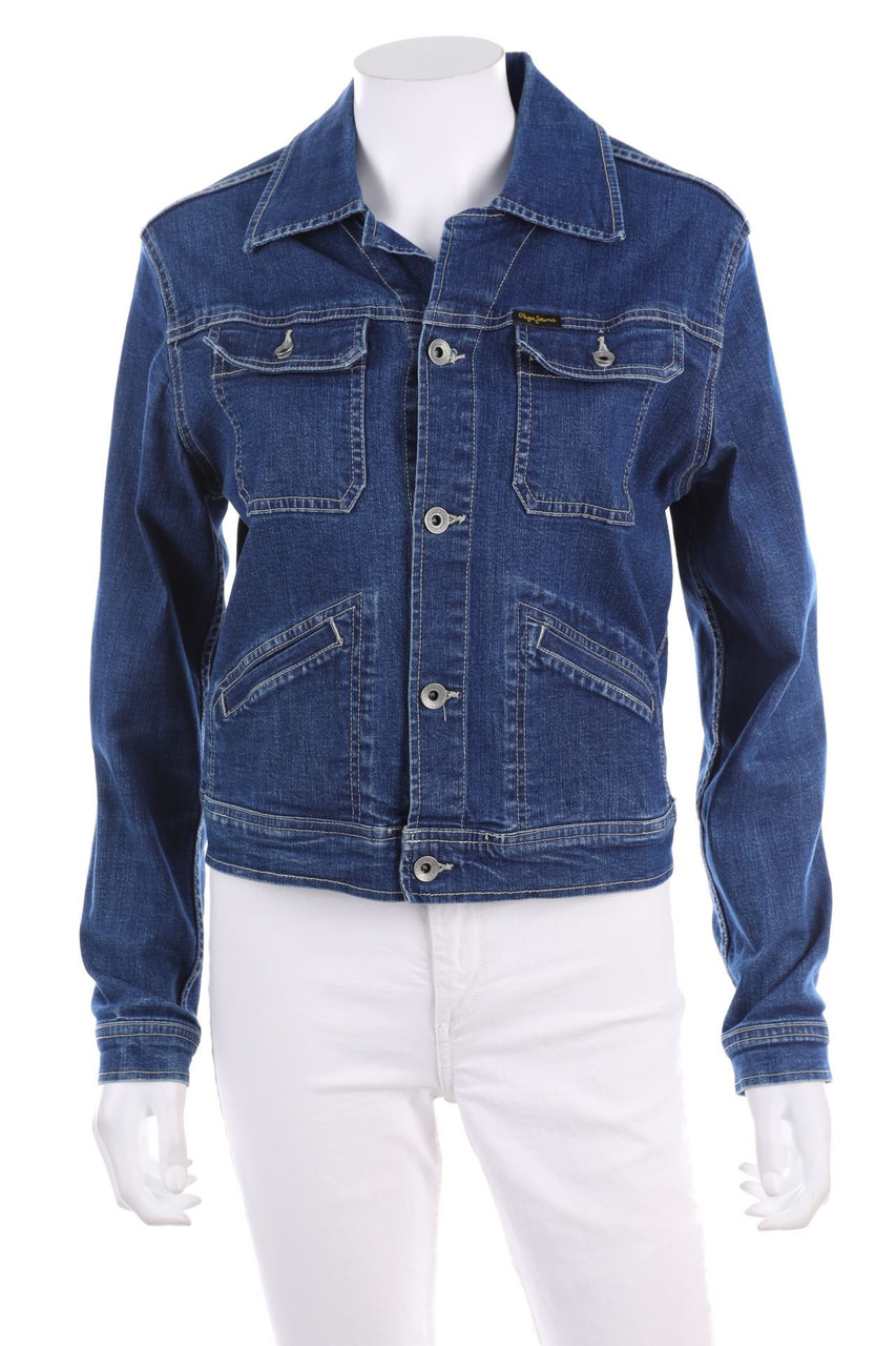 Pepe Jeans London - Jeans-Jacke mit Logo-Badge - L