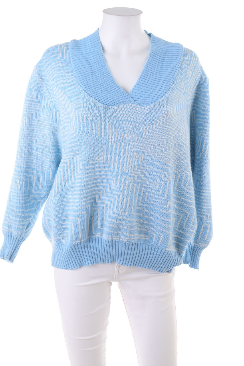 VINTAGE - Muster-Strick-Pullover - XXL