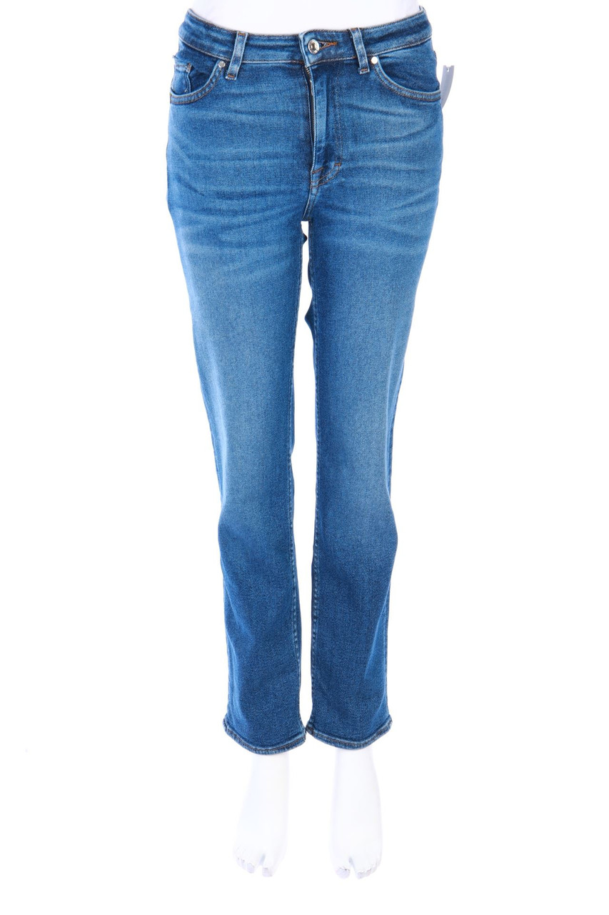 TIGER OF SWEDEN - Used Look Straight Cut Jeans mit Logo-Patch - W28