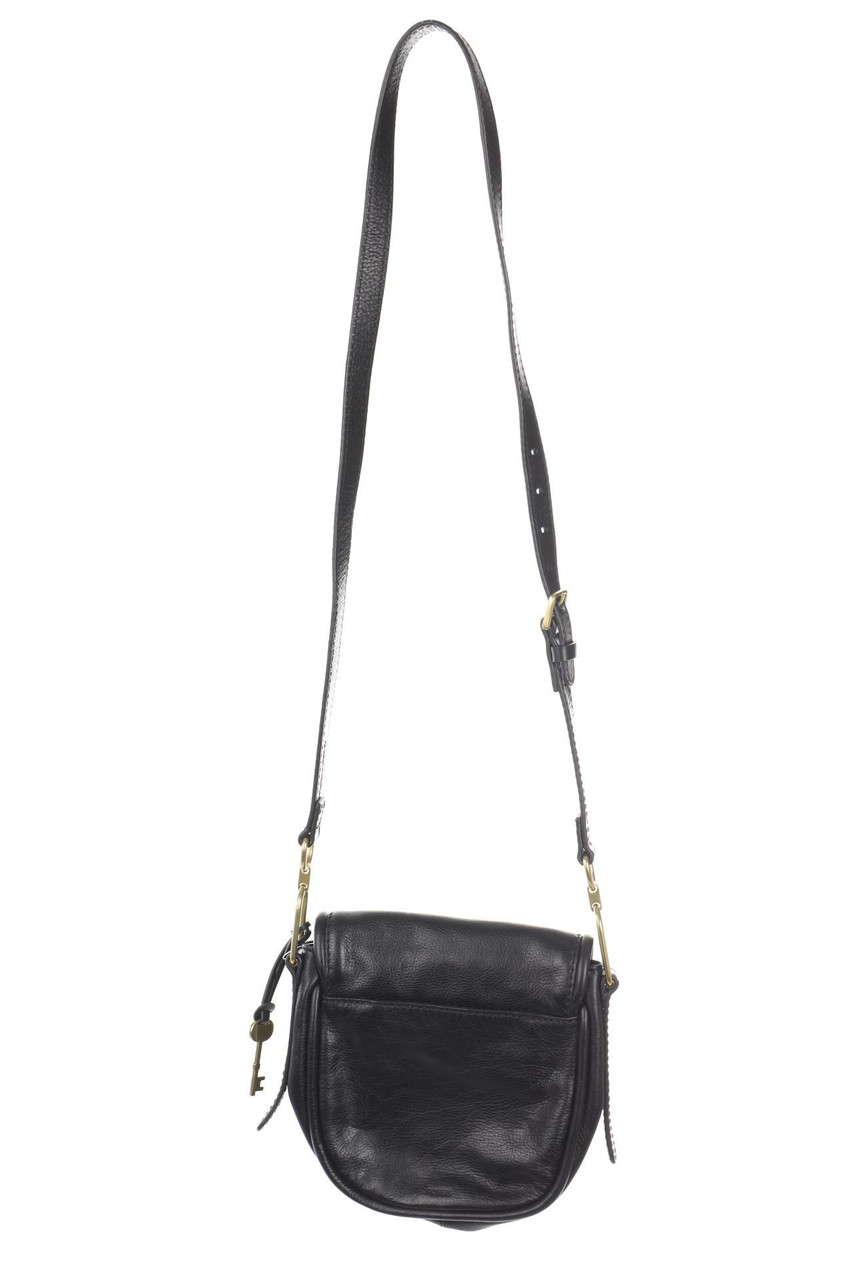 Fossil Satchel Fossil Handtasche Schwarz Leder Fossil Carlie