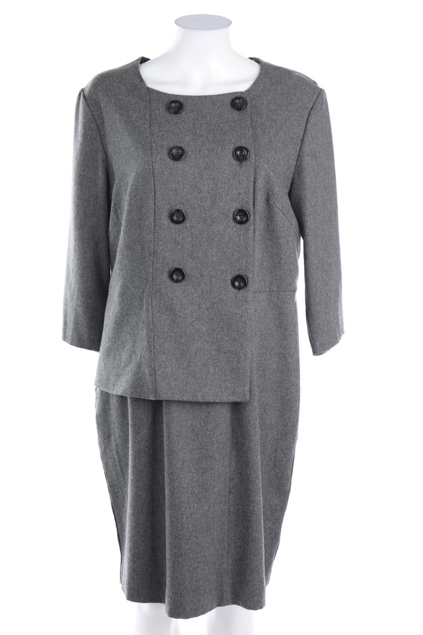 MANON BAPTISTE - Vintage-Kleid aus Woll-Mix im Layer Look - D 42