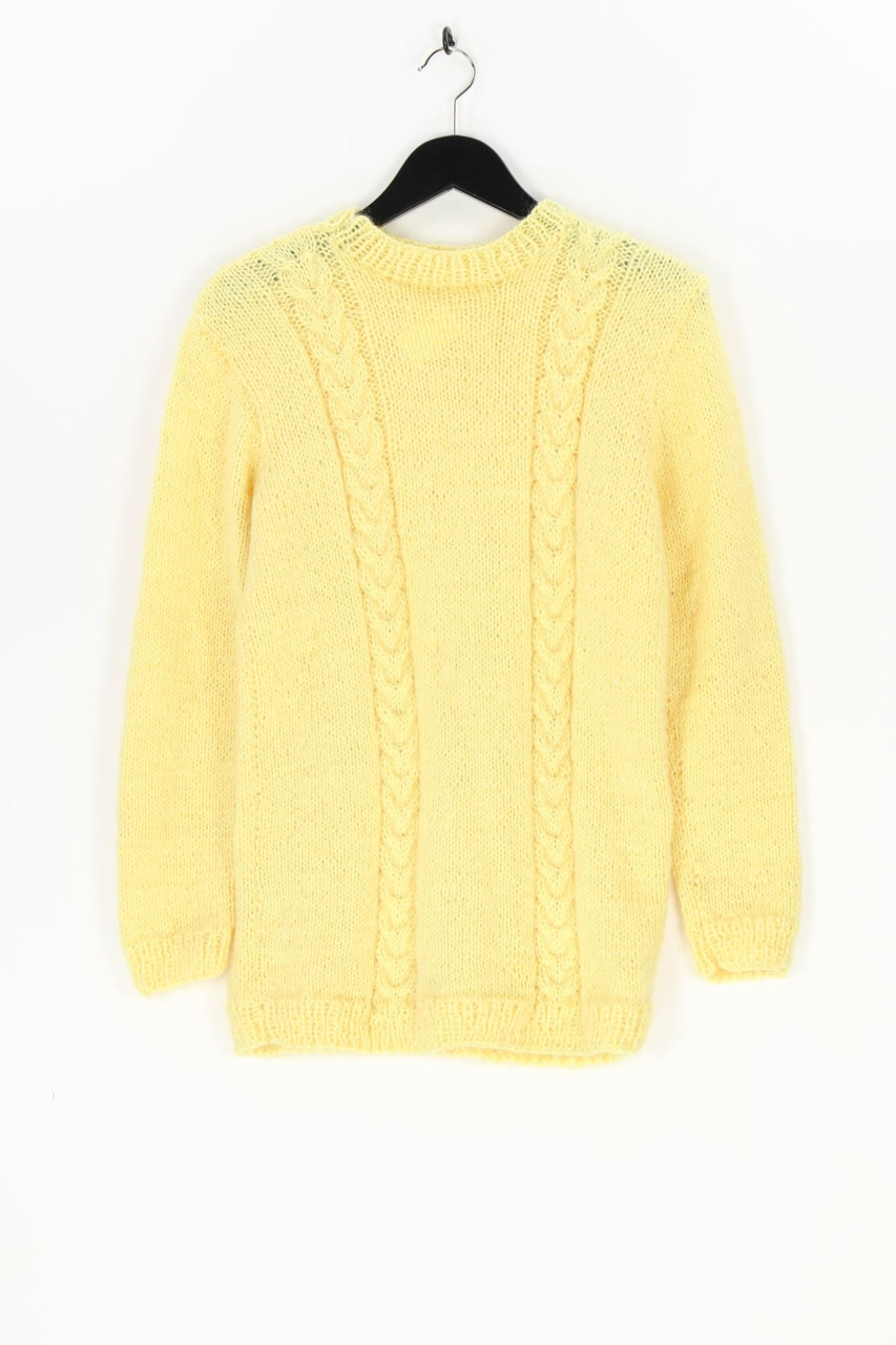 VINTAGE - Strick-Pullover mit Zopf-Muster - S