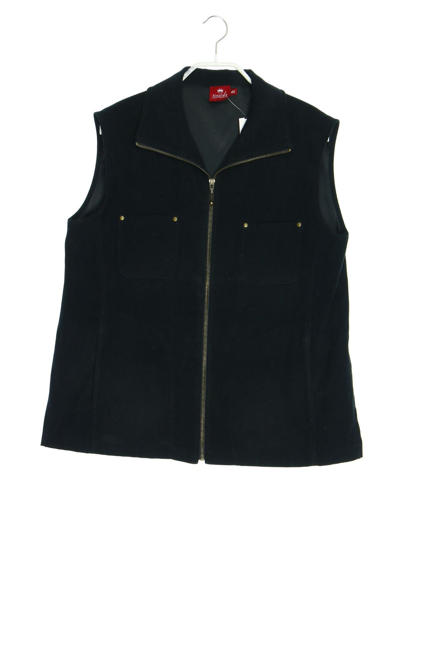 Kingfield Charles Vögele - Faux Leather-Weste mit aufgesetzten Taschen - D 40