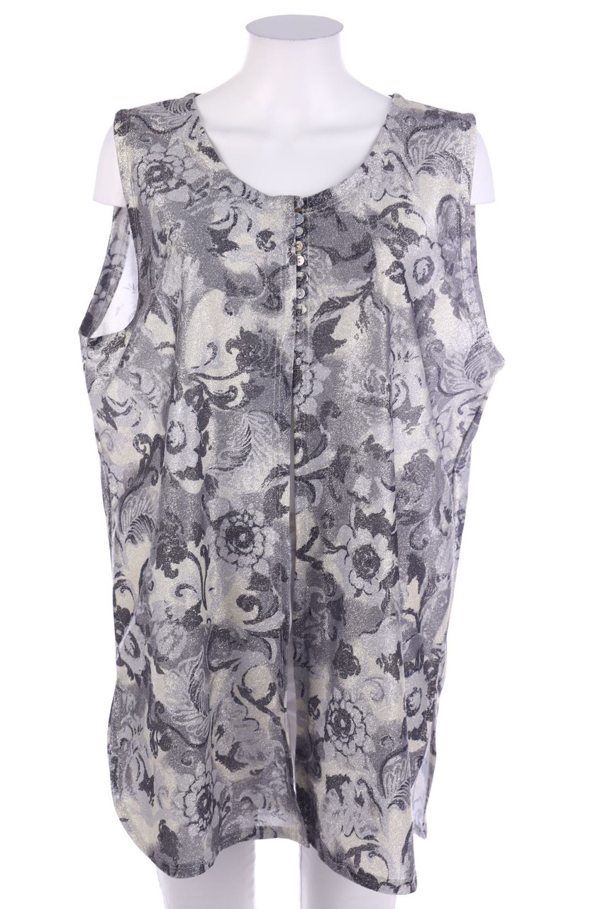 Ohne Label - Blusentop mit Metallic-Effekt - L