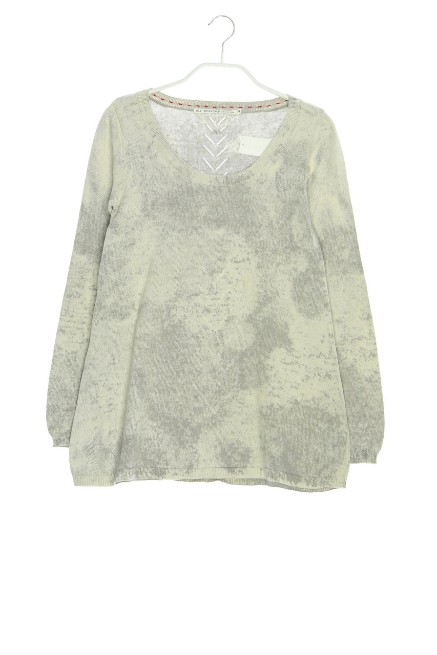 NILE atelier - Acid Wash-Strick-Pullover mit Lochstrick-Details - XS