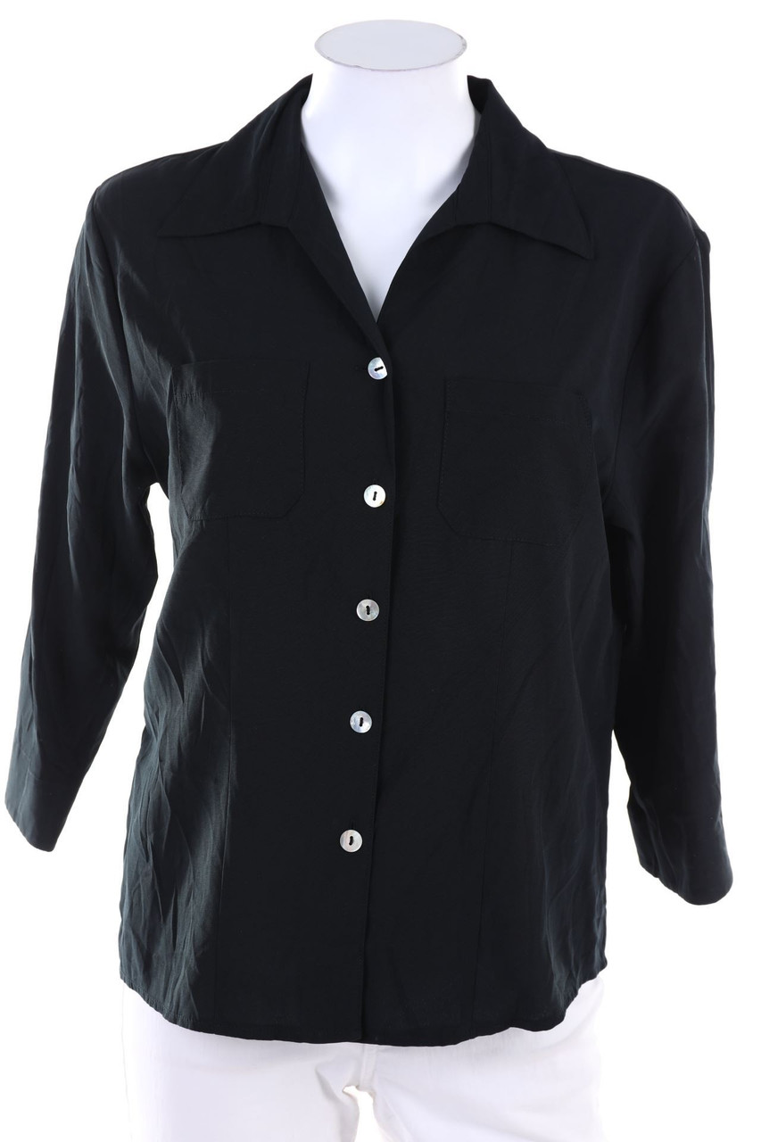 Ohne Label - Bluse aus Viskose-Mix mit aufgesetzten Taschen - M