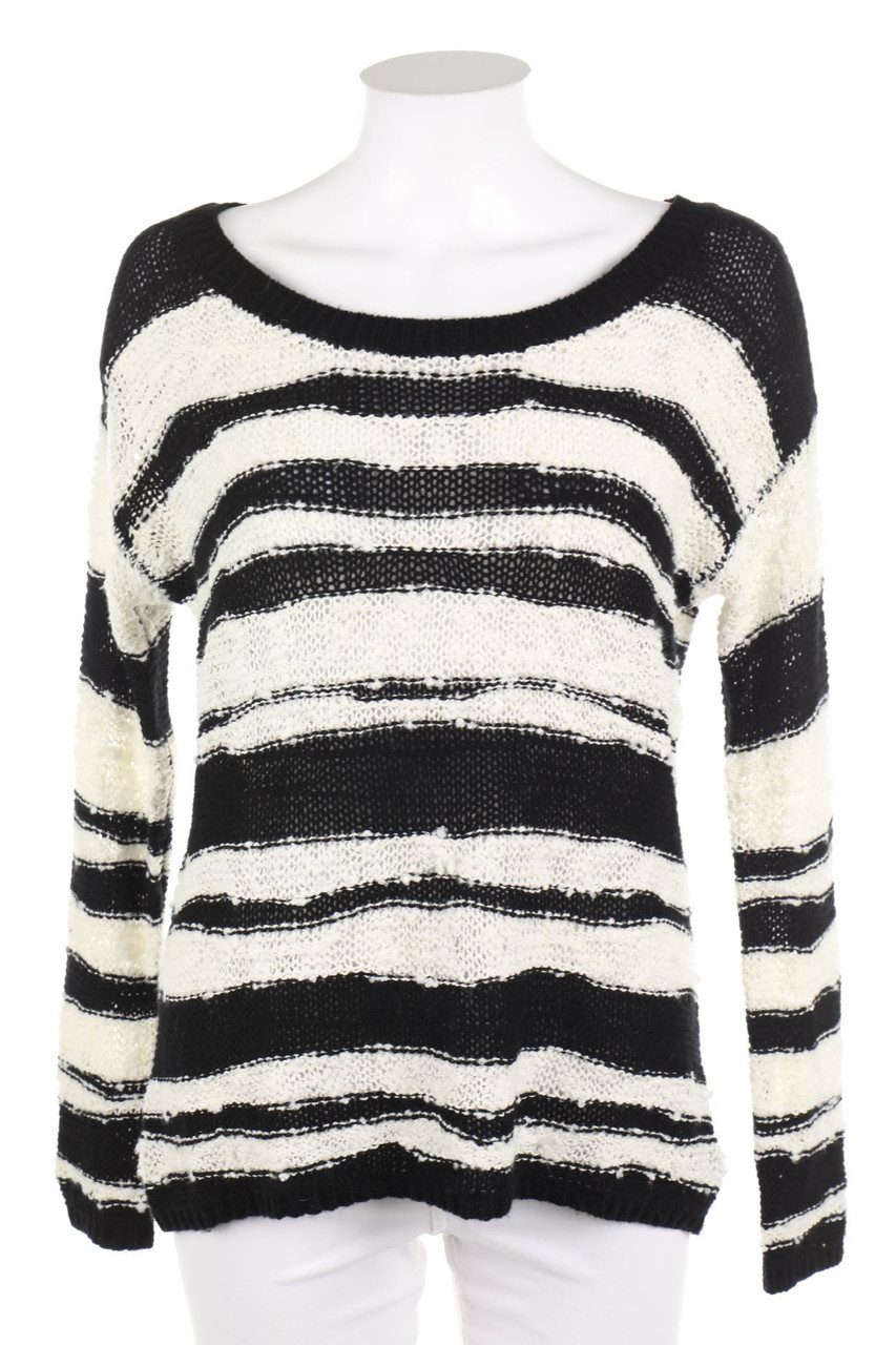 zebra - Streifen-Strick-Pullover mit Lambswool - S