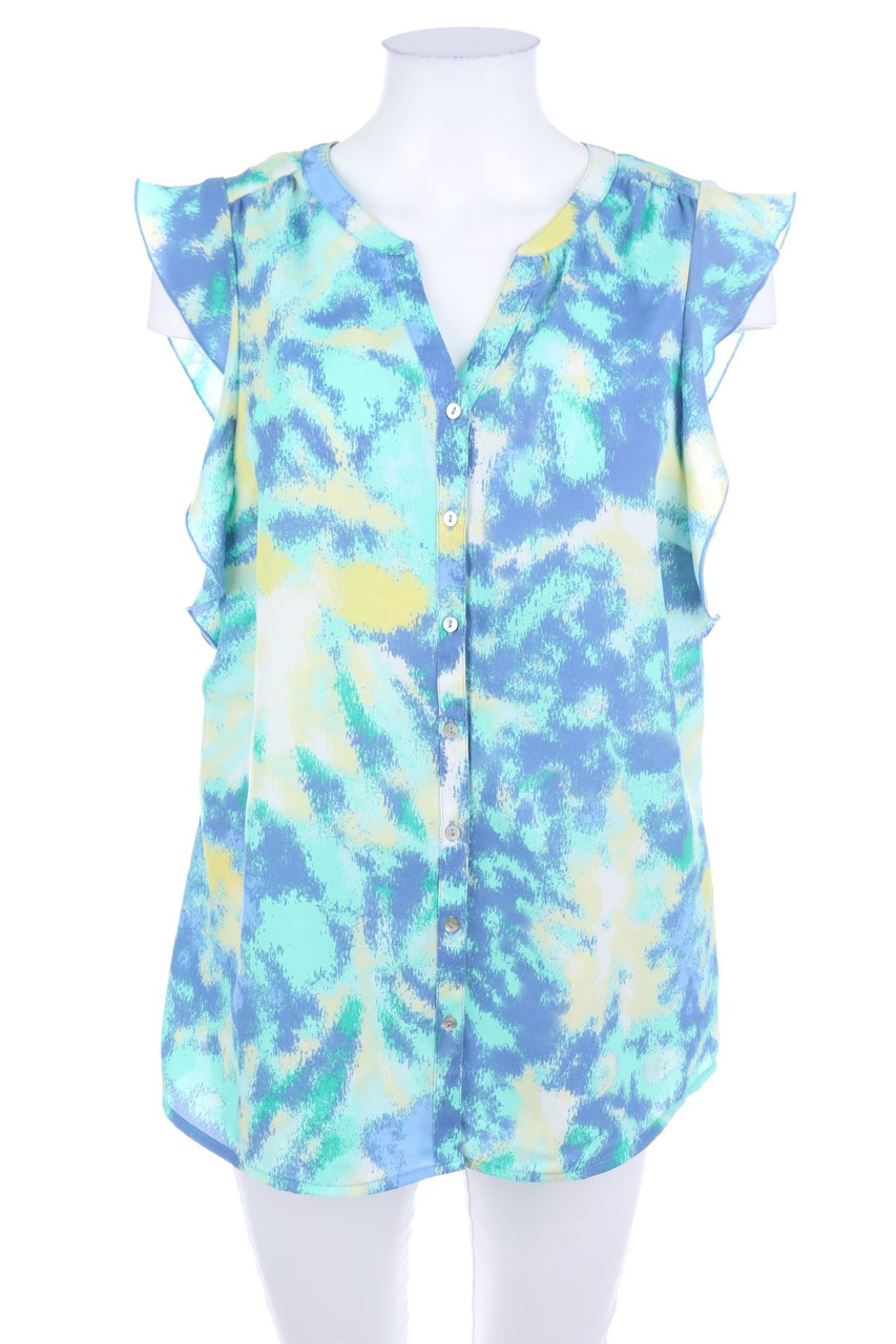 Charles Vögele - Kurzarm-Bluse mit Print - XL