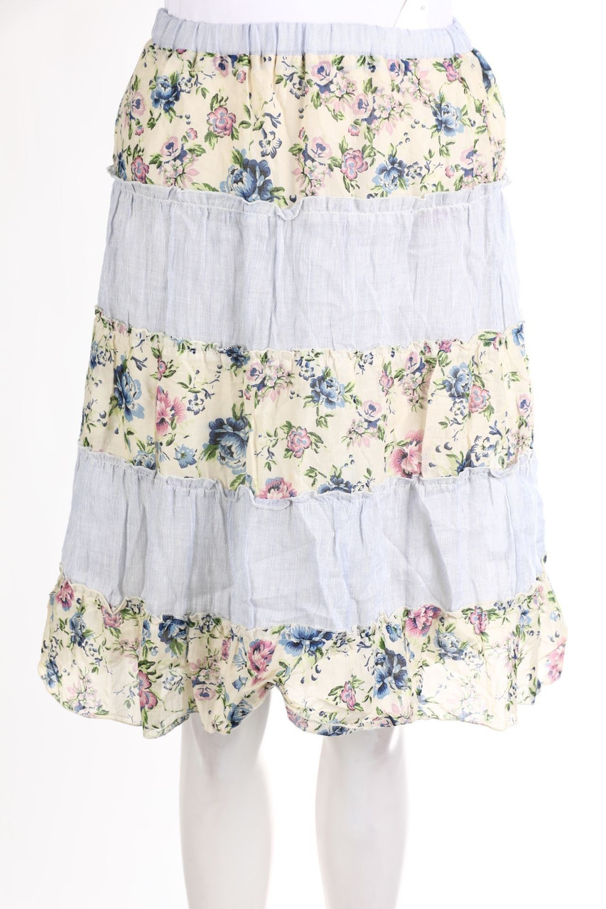 Ohne Label - Rock mit floralem Muster - D 36