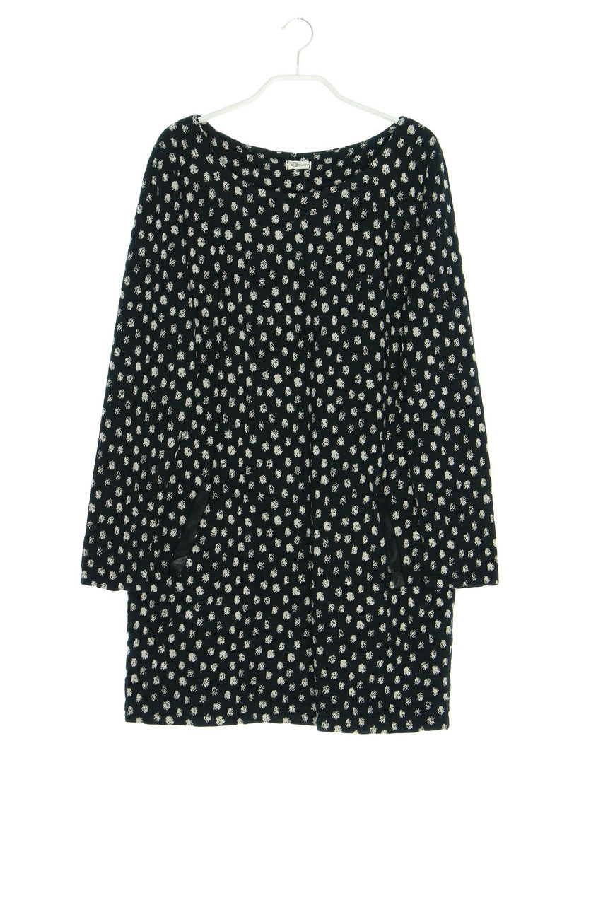 Driver - Strickkleid mit Kunstleder-Details - M