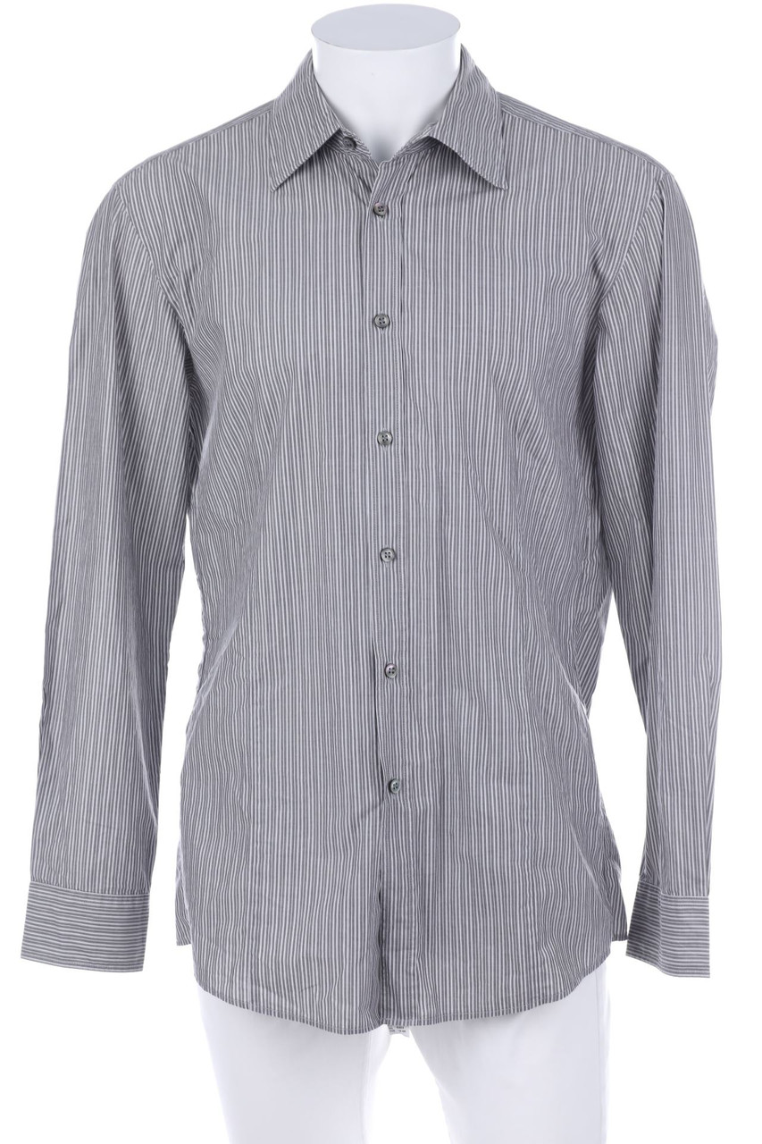 HUGO BOSS - Baumwoll-gestreiftes Hemd - L