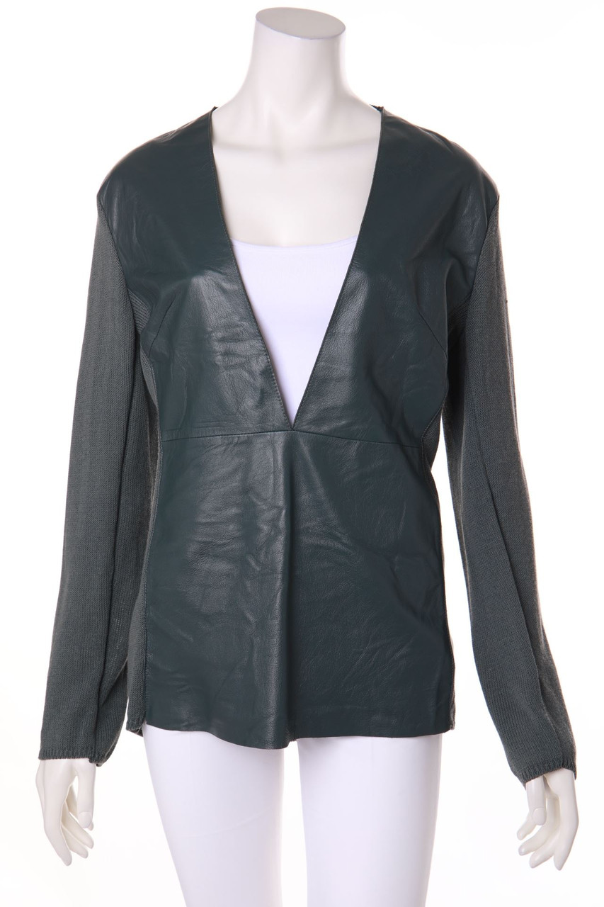 GIANFRANCO FERRÉ - Strick-Pullover mit Leder-Details - D 38