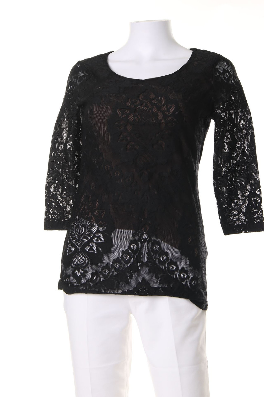 ESPRIT - 3/4-Arm-Shirt aus Spitze - S