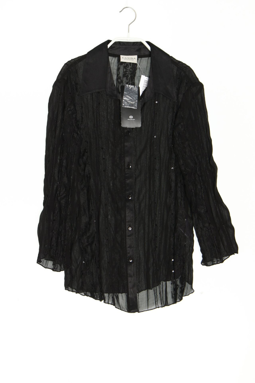 CANDA by C&A - Chiffon-Bluse mit Spitze - D 38