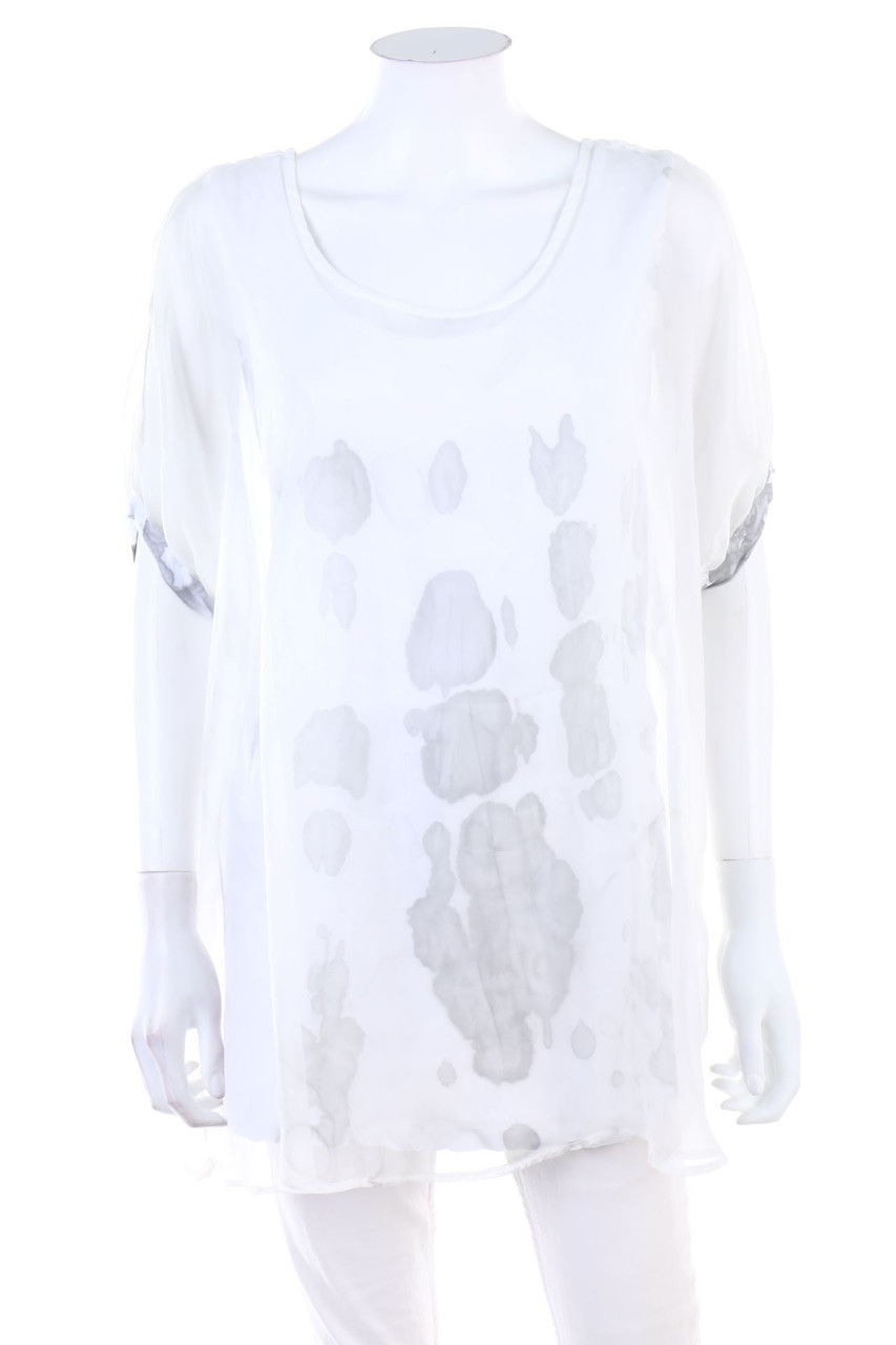 passport. - Oversize-Bluse mit Print - L