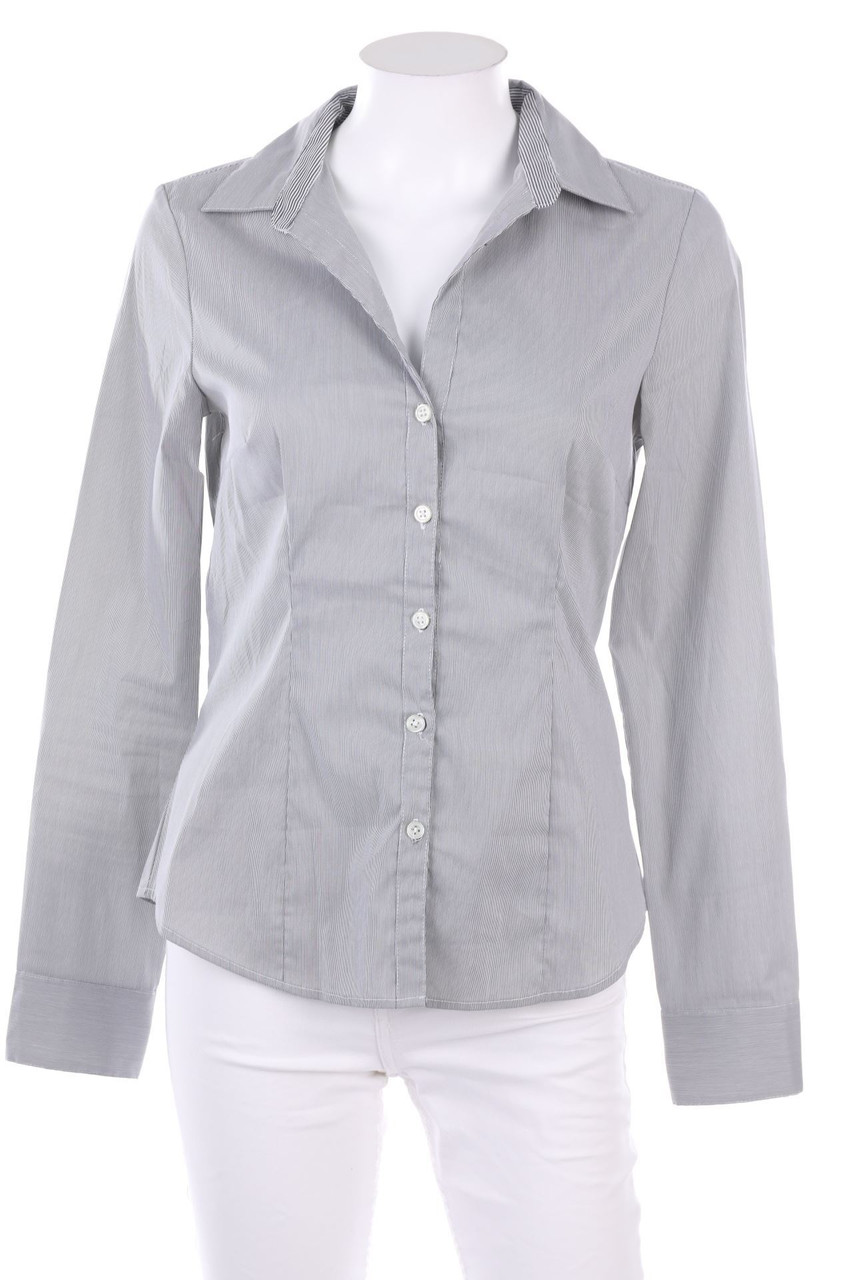 H&M - Hemd-Bluse aus Baumwoll-Mix mit Streifen - D 36