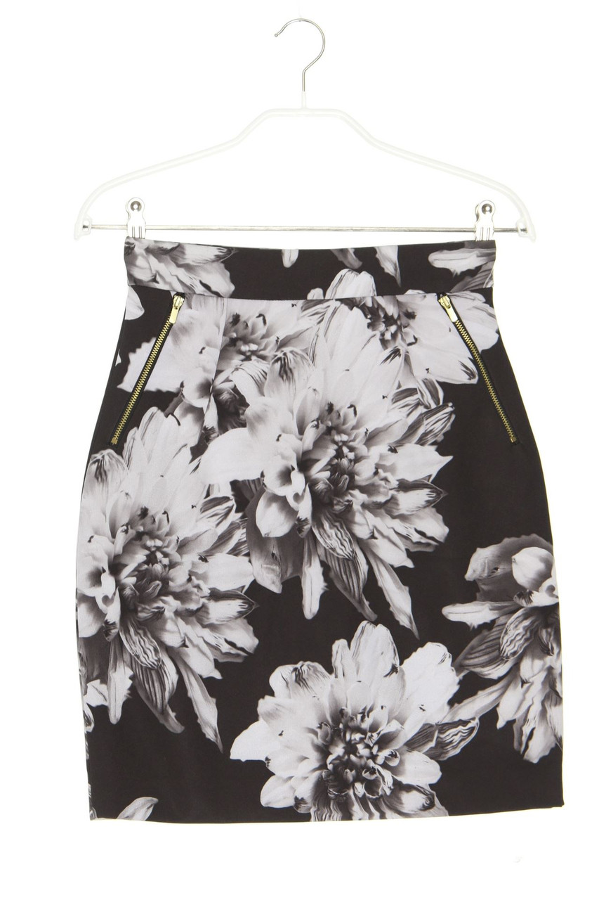 H&M - Rock mit Blumen-Print - D 34