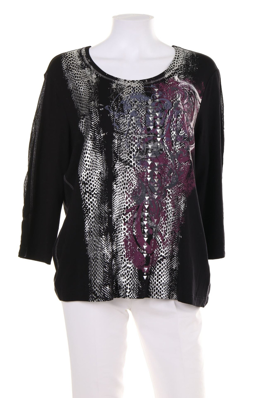 GERRY WEBER - 3/4-Arm-Shirt mit Mesh-Einsatz - D 44