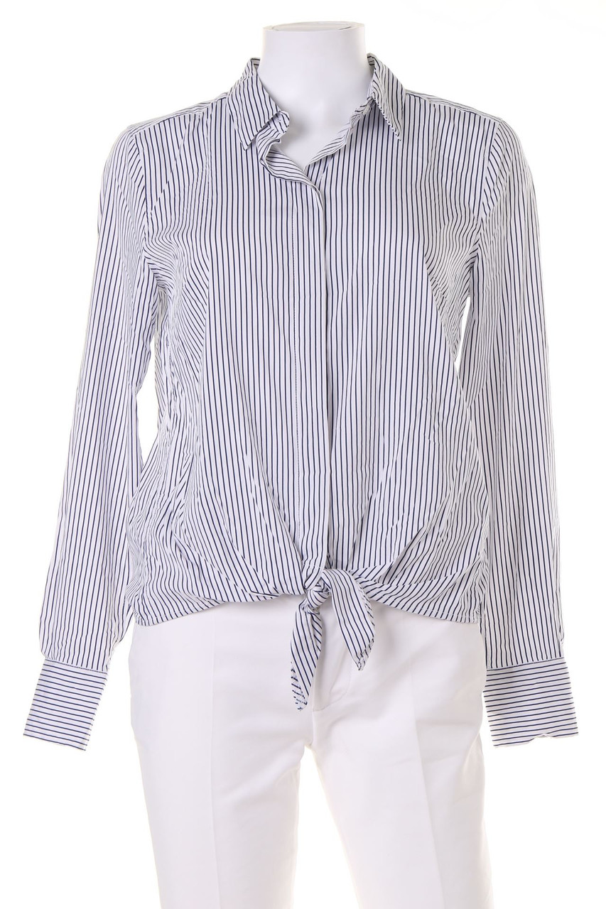 H&M - Streifen-Hemd-Bluse zum Knoten - D 36