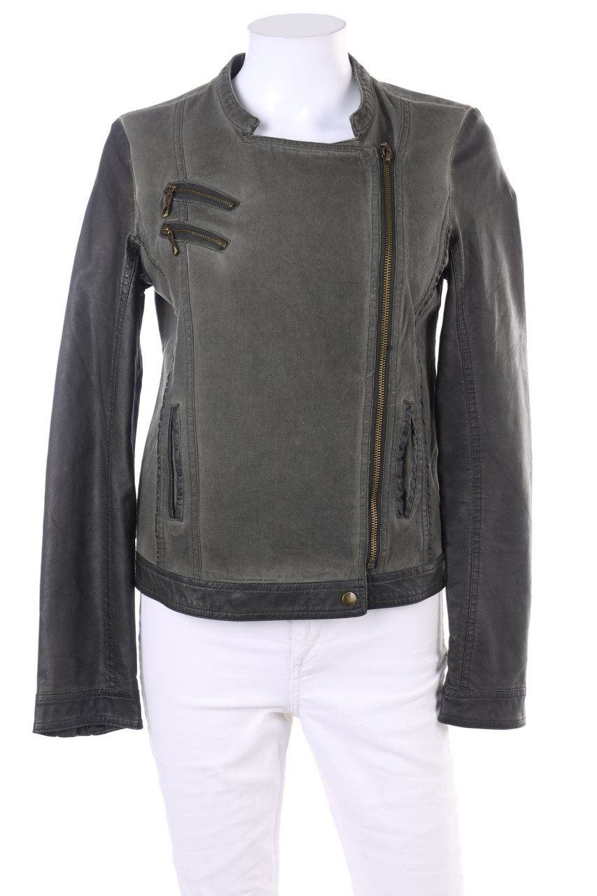 SECONDHAND - Garment Dyed-Jacke mit Leder-Details - S