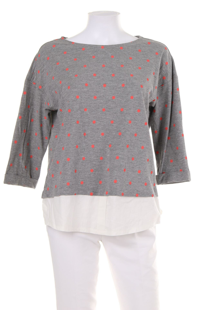 ESPRIT - 3/4-Arm-Shirt im Layer Look mit Punkten - S