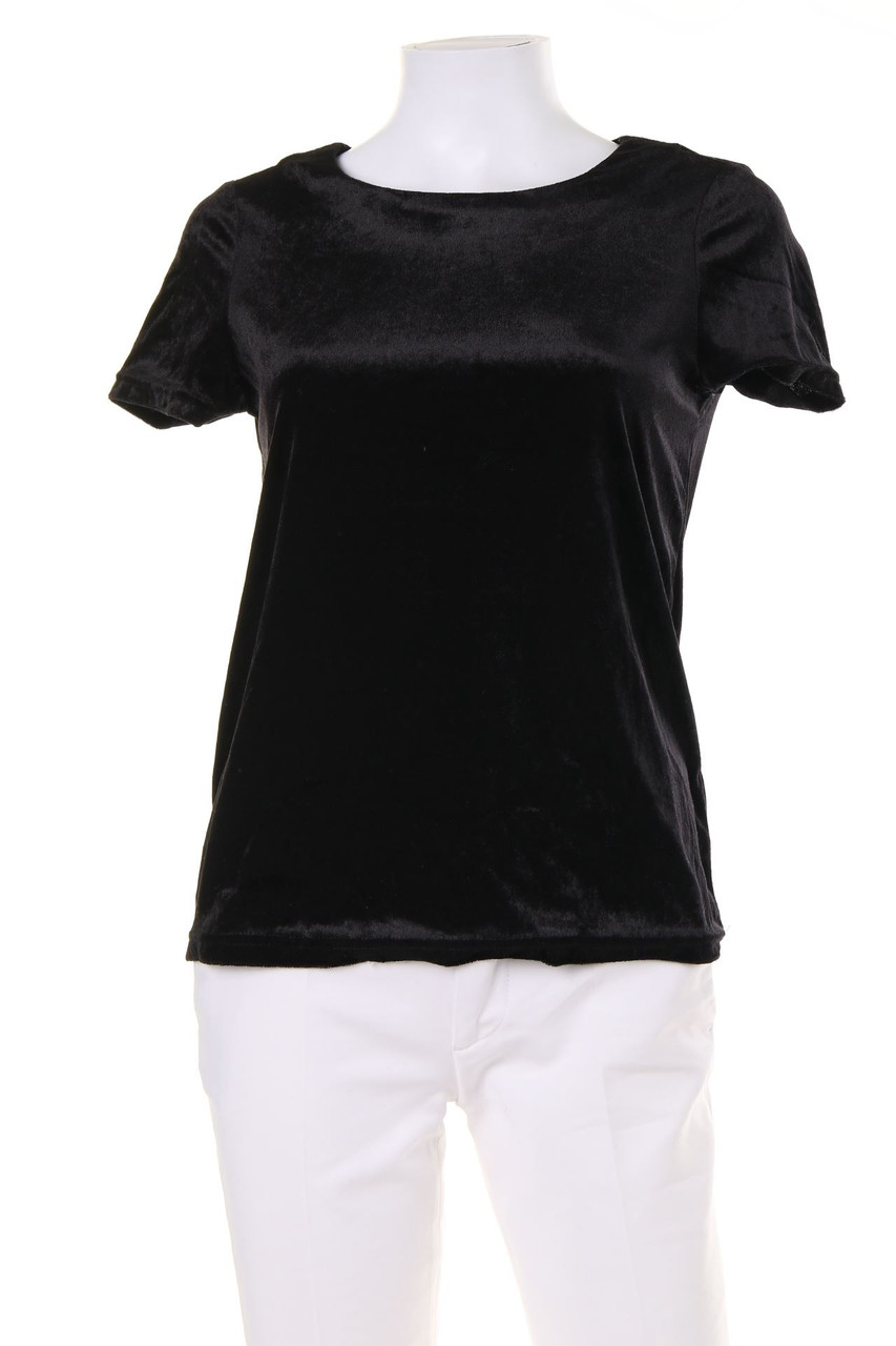 VERO MODA - Kurzarm-Shirt aus Samt - XS