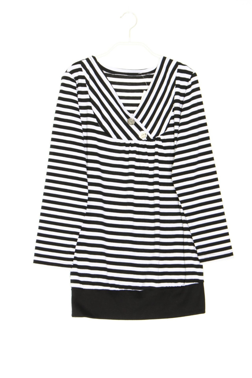 Ohne Label - 3/4-Arm-Shirt mit Streifen - S