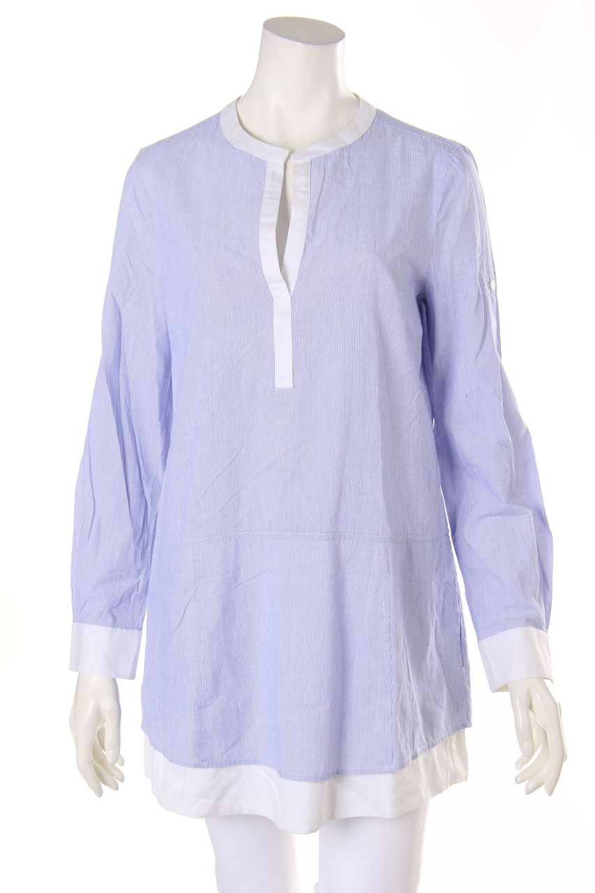 BCBG MAXAZRIA - Long-Bluse mit Streifen - L
