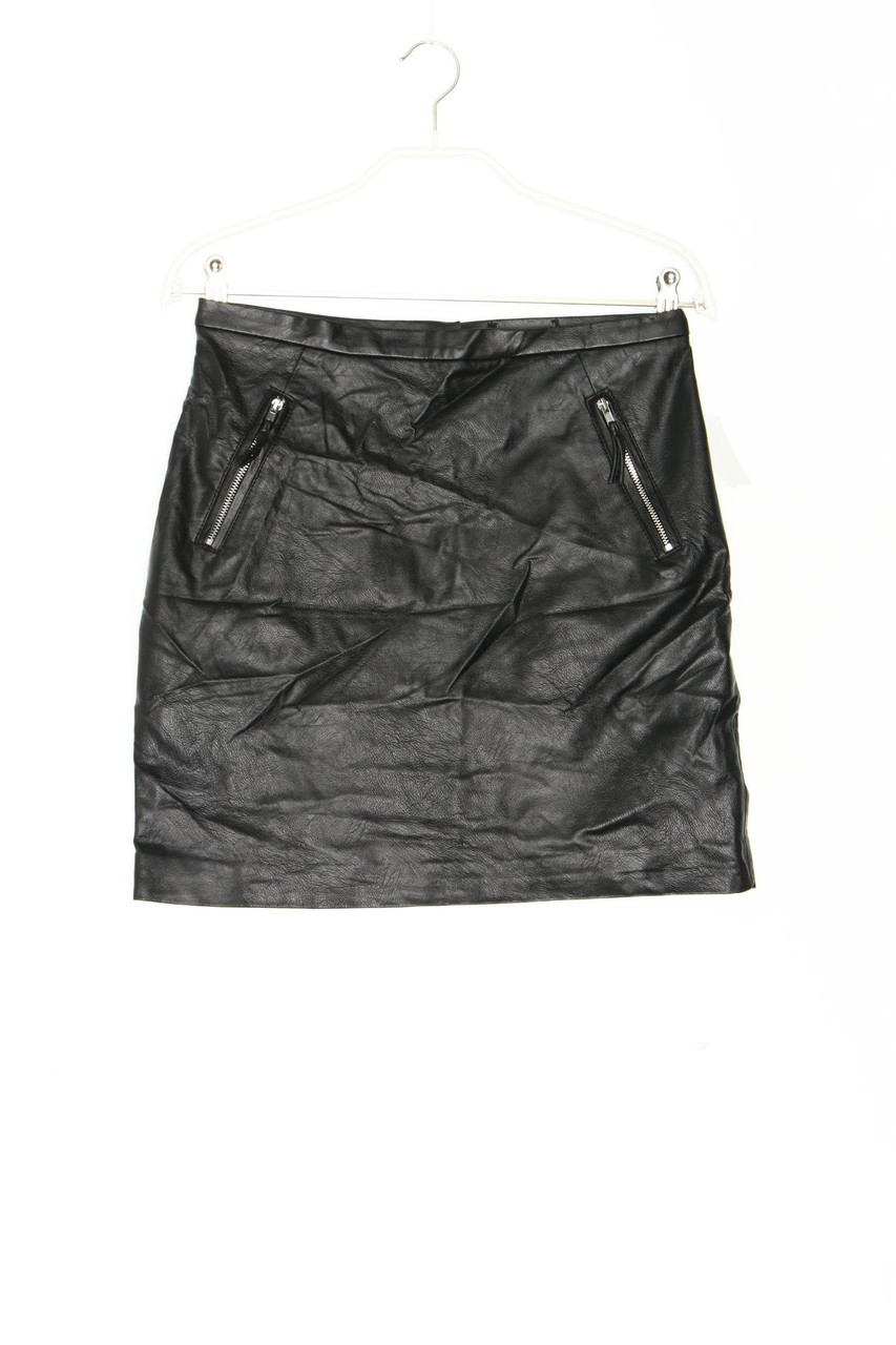 H&M - Faux Leather-Rock in A-Linie - D 36