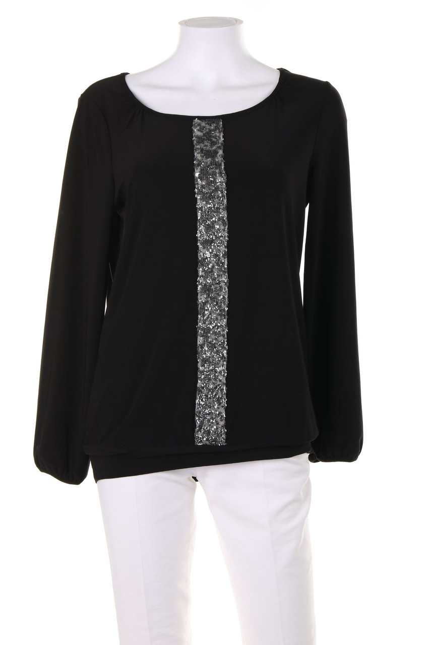 yest - Long-Shirt mit Pailletten - S