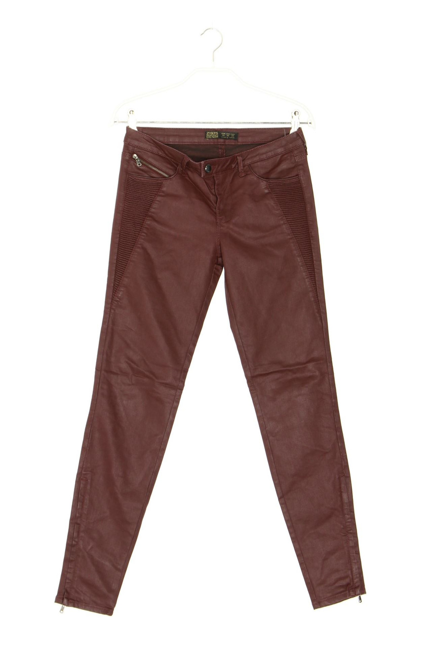 ZARA - Coated Skinny-Jeans im Biker-Stil - D 36