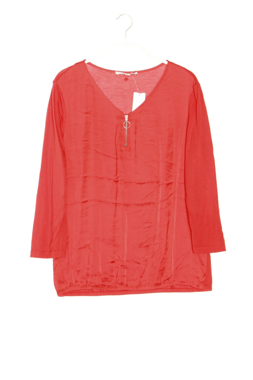 comma - Satin-Bluse mit Reißverschluss - D 38