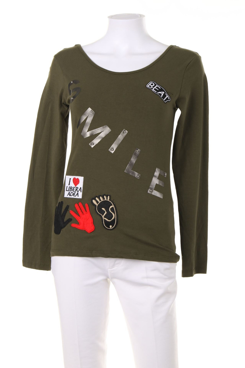 Ohne Label - Longsleeve-Shirt mit Patches - D 34-36