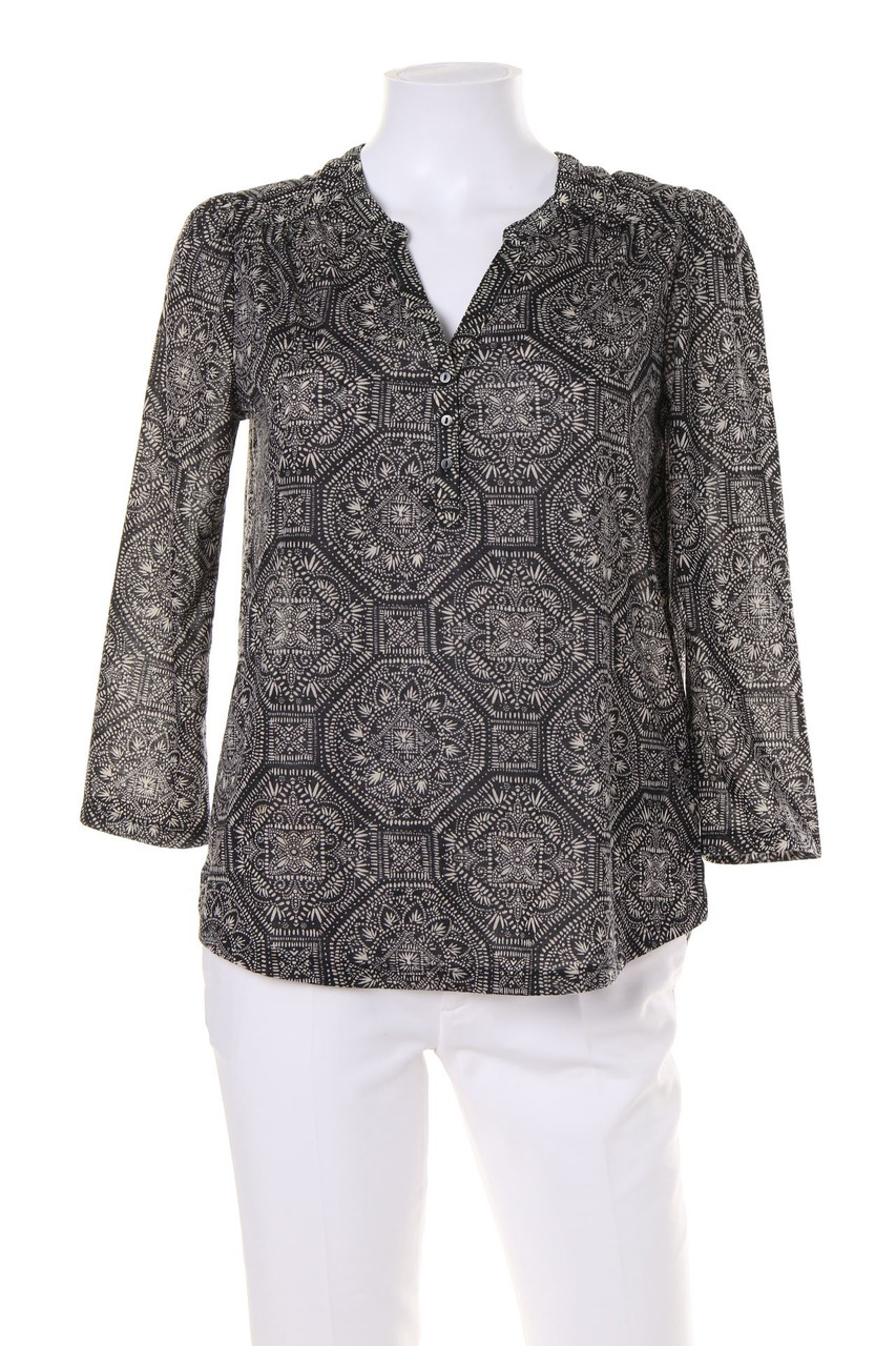 H&M - Bluse mit Print mit 3/4-Ärmel mit Muster - S