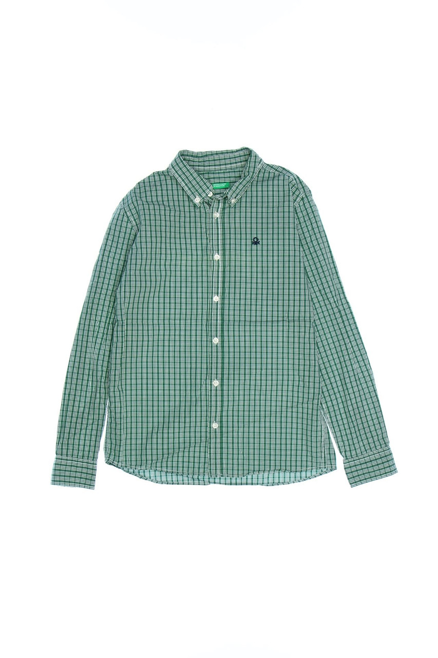 UNITED COLORS OF BENETTON - Karo-Hemd mit Logo-Stickerei - 158