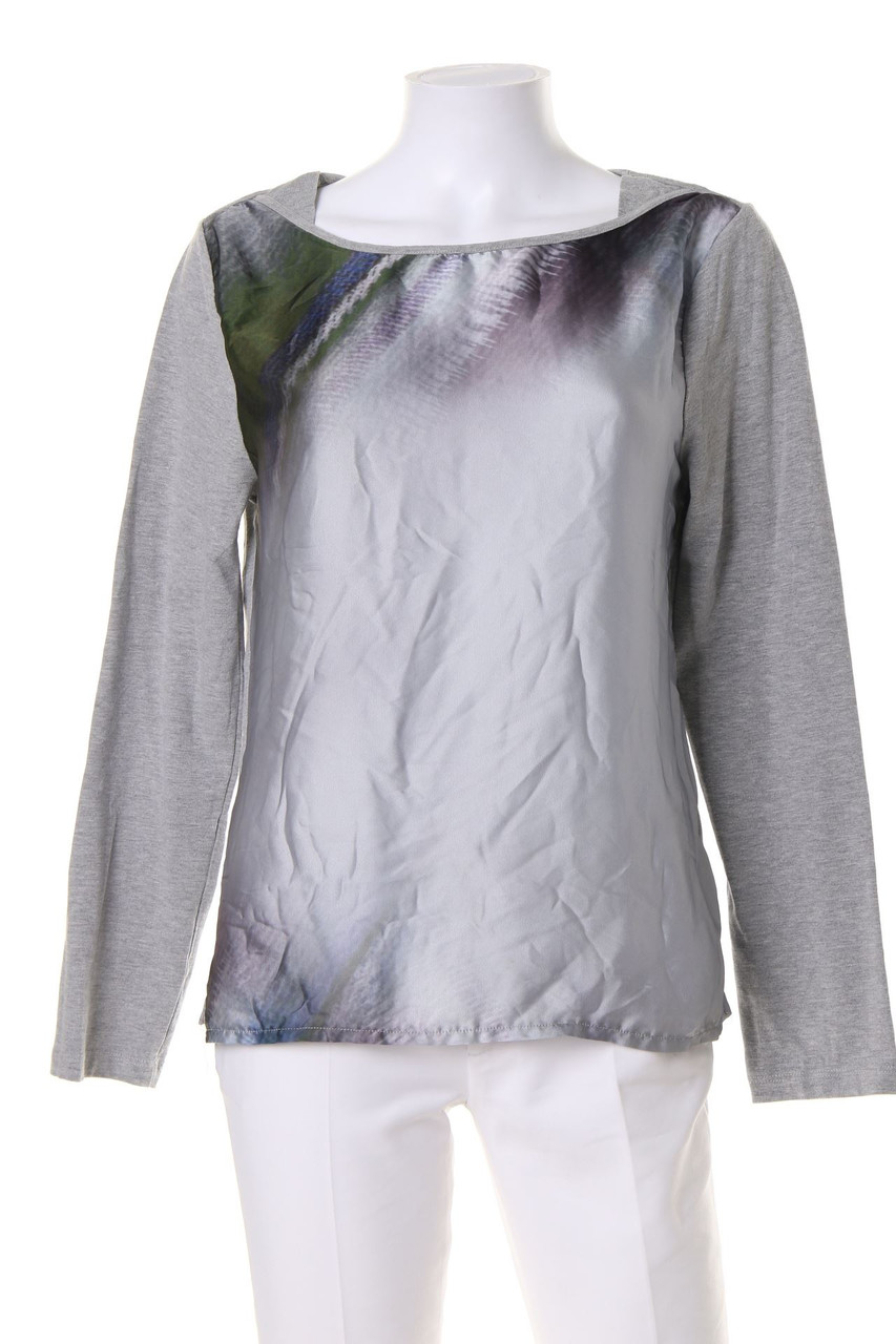 nadia nardi Charles Vögele - Satin-Longsleeve-Shirt mit Print - S