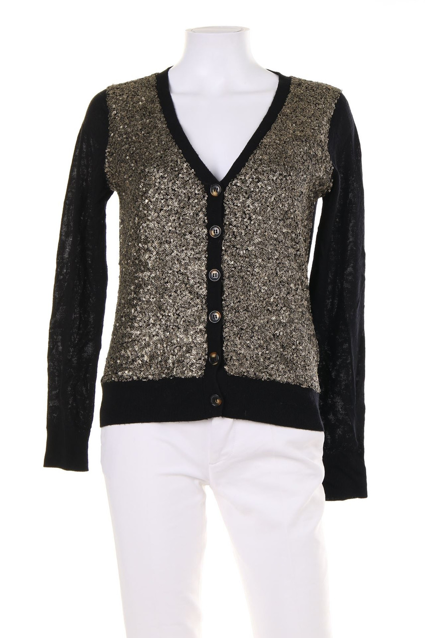 CAROLL - Merino-Cardigan mit Pailletten - D 38