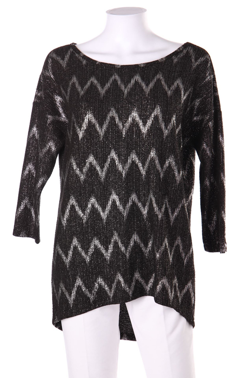 SECONDHAND - Glitzer-Shirt mit Muster - S