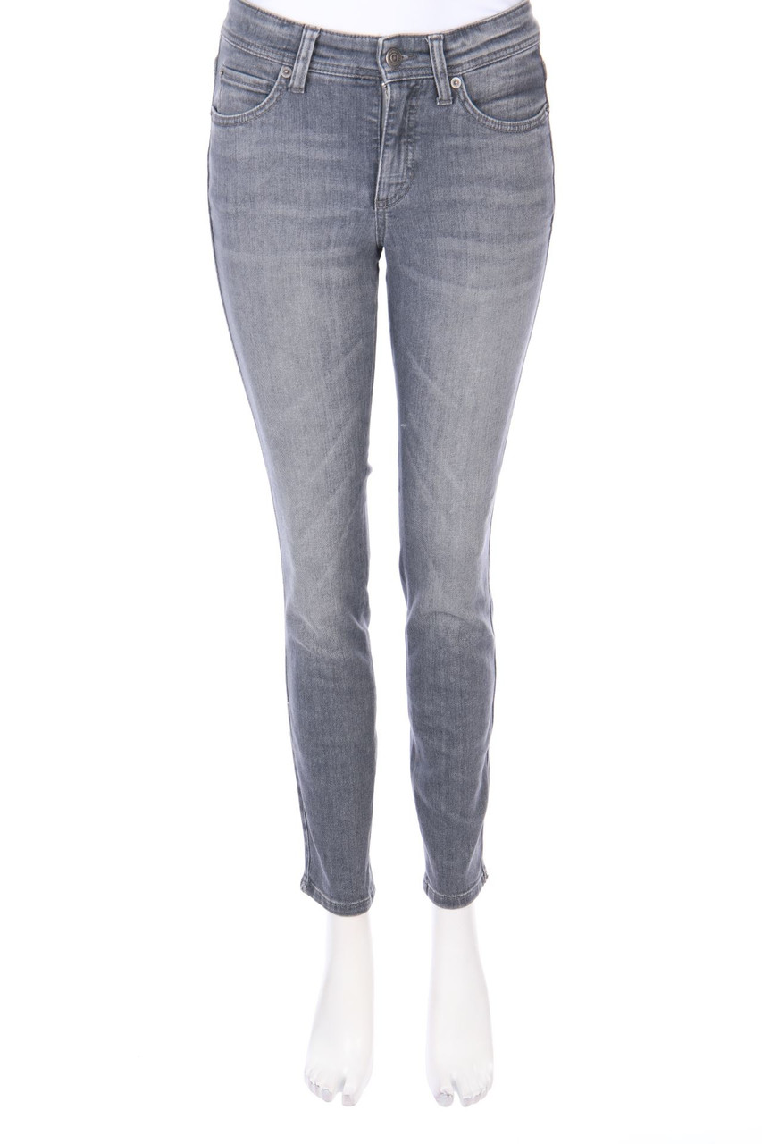 CAMBIO JEANS - Used Look Skinny-Jeans mit Logo-Patch - W29