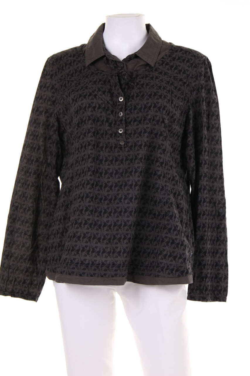 CECIL - Tunika-Bluse im Layer Look mit Krempel-Ärmeln - L