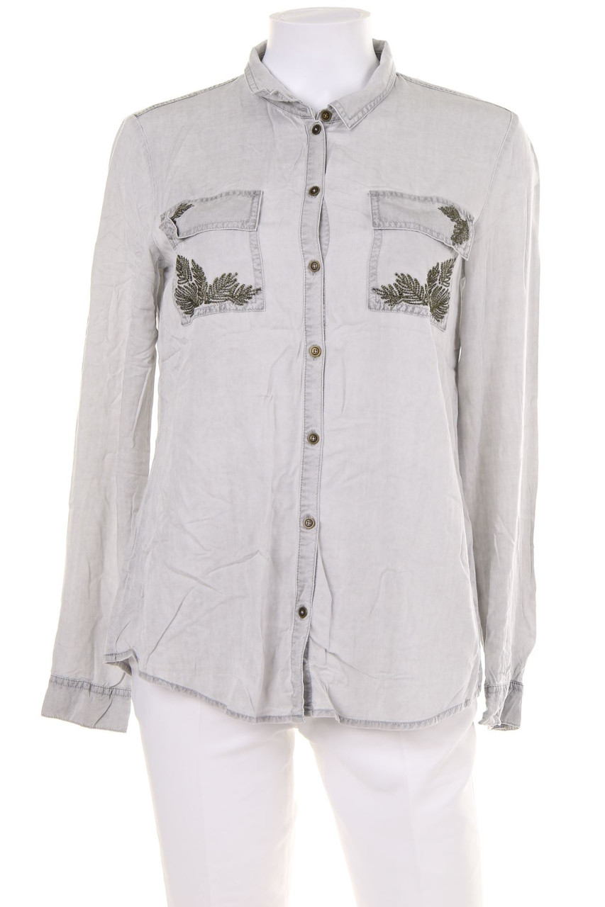 ESPRIT - Hemd-Bluse mit Stickereien - D 34