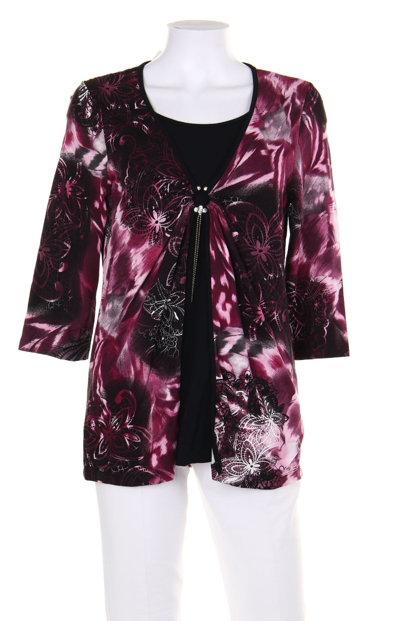 FAIR LADY - 3/4-Arm-Shirt mit Print mit Applikationen - D 36