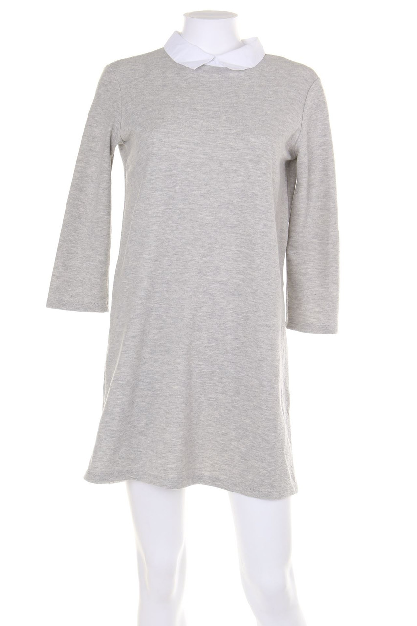 ZARA TRF - Sweat-Kleid mit Kragen - S
