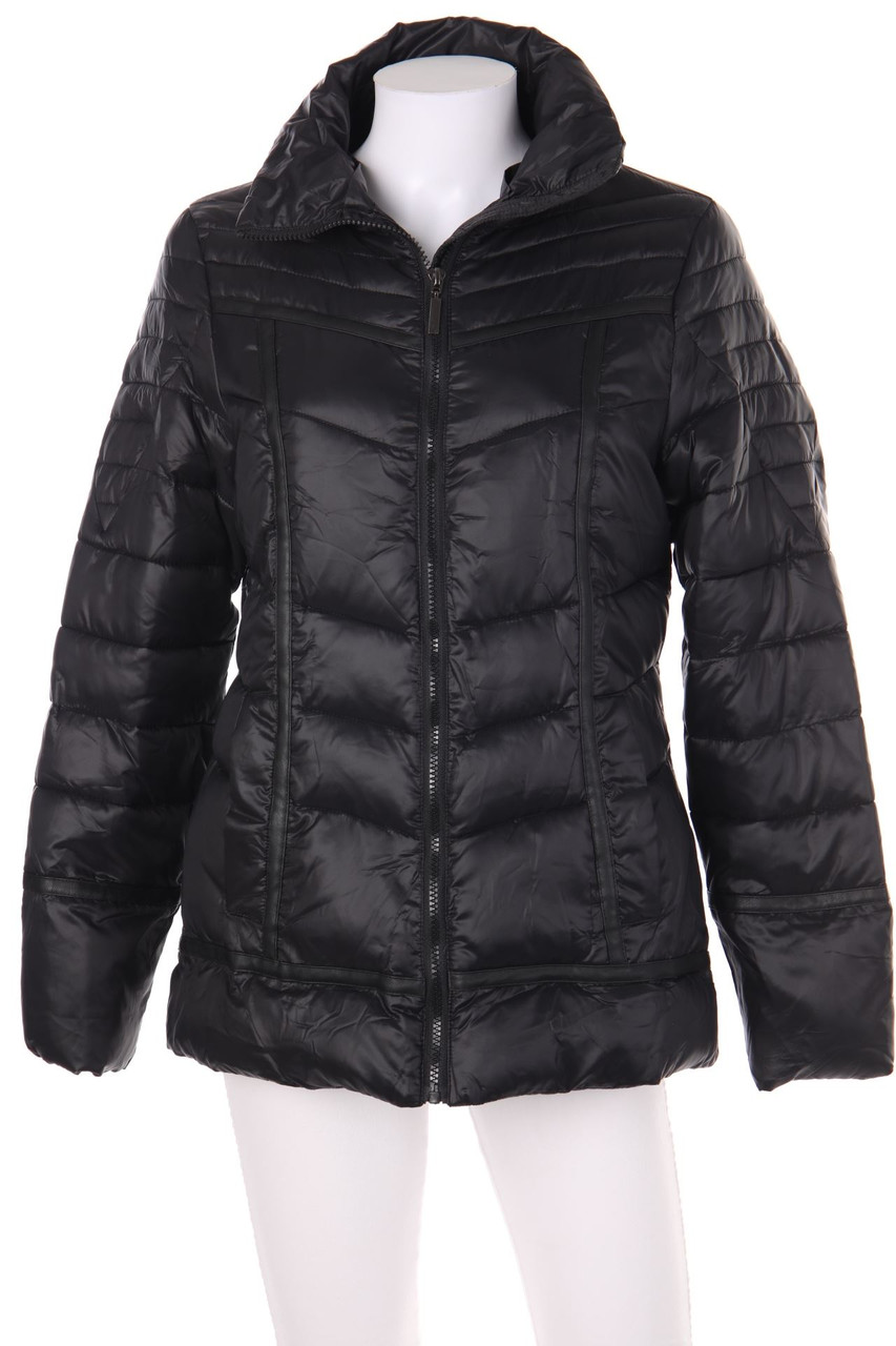 Sarah Kern - wattierte Jacke mit Kunstleder-Details - D 36