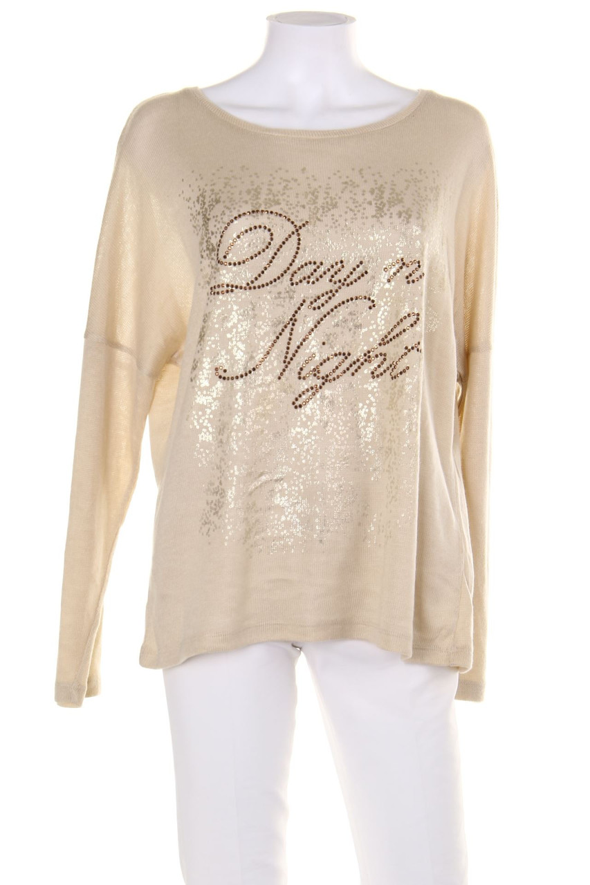 Best Connections - Strick-Pullover mit Statement-Print - D 44